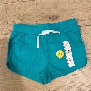 Cat & Jack Turquoise Shorts with White Drawstring